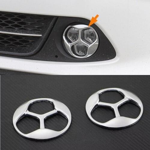 Chromed ABS Plastic 2PCS Front Grill Fog Light Fog Lamp Cover Protector Trim For Kia Optima K5 2016