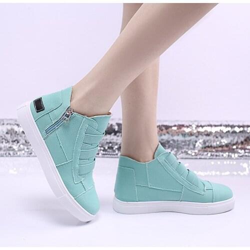 Casual Large Size Flat Shoes Women Fall 2021 New Fashion Zipper Women Canvas Shoes Trend Wild Simple Single Shoes Women