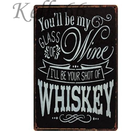 [ Kelly66 ] Whisky WINE TIN SIGN Wall Decor PUB Metal Painting 20*30 CM Size y-1318