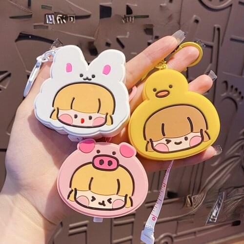 Mini Cartoon fixed tape measure cute and portable measuring tape 100cm plastic tape measure cute cartoon fruit ruler small fresh