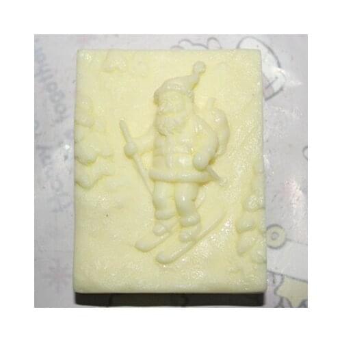 Handmade Soap Silicone Mold Animal Candle Molds Polymer Clay free ski santa