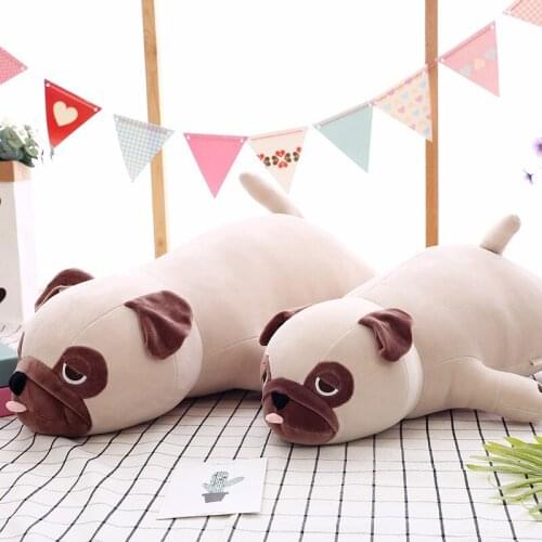 New Cute Animal Kawaii Dog Doll Pillow Baby Sleep Birthday Gift Child Girl Soft Appease Pug Stuffedl 55cm