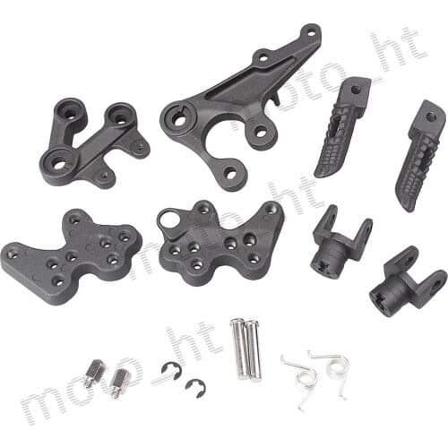 Aluminum Alloy Riders Front Foot Pegs Footrest Brackets for Suzuki GSXR1000 2005 2006 2007 2008 2009 2010 K5 K7 Black