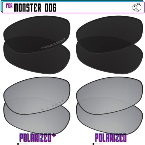 EZReplace Polarized Replacement Lenses for - Oakley Monster Dog Sunglasses - BlkSirP Plus-BlkSirP