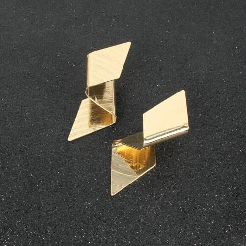 Retro Bohemian Wedding Party Ear Wrap Crawler Fold Earring Gold Color Stud Earrings For Woman Classic Lightning Earrings Jewelry