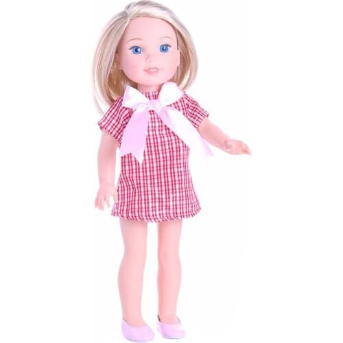 Stylish Red Plaid Skirt for 14.5 Inch American Doll Dress Accessories Wellie Wisher m42