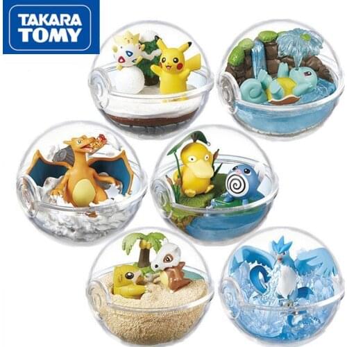 Takara Tomy Pokemon Pikachu Blind Box Ibu Kabi Beast Hackron Crystal Ball Food Blind Box Capsule Machine Doll Decoration