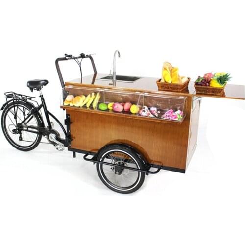 Adult Coffee Bike Electric Cargo Tricycle for Sale Coffee Juice Mobile Food Cart with CE