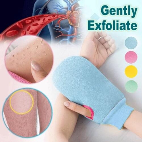 2 In 1 Exfoliating Gloves Soft Bath Brush Body Skin Massager Sponge Foot Scrubber Bathing Shower Body Cleaning Hand Gloves Mitts
