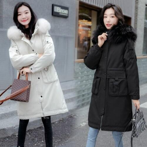 2021 Down Jacket Womens Winter Warm Parka Coat Liner Detachable Thickened White Duck Down Jacket Fox Fur Collar Coat Women