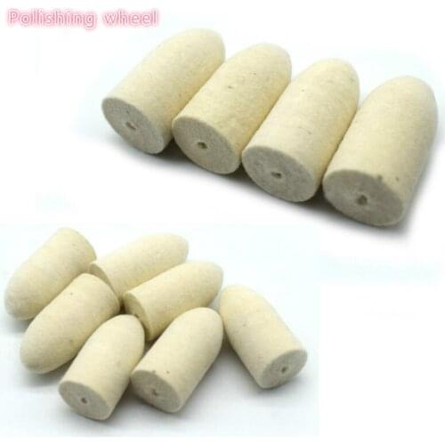 25pcs/ 3/8" 9.5mm Bullet Leather Grinding Head Polishing Buffing Brush Wheel for Rotary Tools