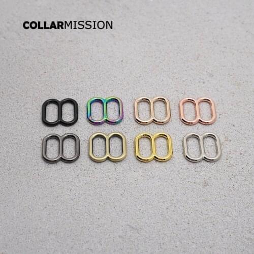 50pcs/lot adjustable buckle accessory for 13mm sewing bag belt DIY cat collar high quality plated metal buckle 8 colours