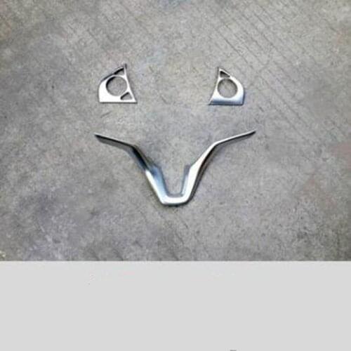 Brand New For Honda VEZEL 2013-2018 3PCS High Quality ABS Chrome Car Steering Wheel Cover Trim Car Styling Accessories