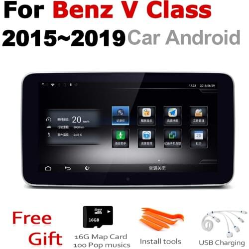Car Radio 2 din GPS Android Navigation For Mercedes Benz V Class 2015~2019 NTG AUX Stereo multimedia touch screen original style