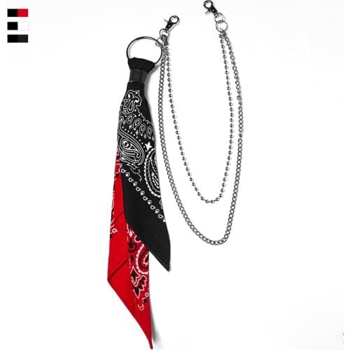 Biker Bandana Wallet Chains Black Jean Rock Punk Keychain Pants Belt Chain jean chains for men key metal wallet chain SU07