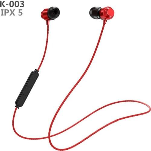 K-003 Bluetooth Wireless Sports Headset Magnet Binaural HIFI Stereo Running In-ear Neck Hanging Music Earphone Outdoor V4.2