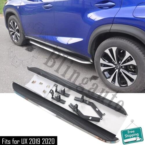 Side step fits for L exus UX 2019 2020 2Pcs left right running board side steps nerf bar car pedal side stairs