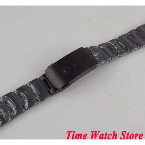 PARNIS 20mm width PVD coated 316L stainless steel watch band watch strap bracelet Fit 40mm SUB mens watch S6