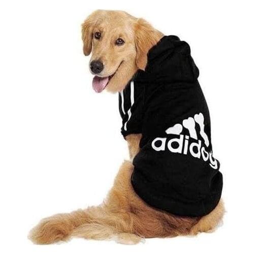 Adidog Hoodie Black Colour, For to Medium Big Breeds, Do Sweatshirt Dog Clothes, Pet Clothes