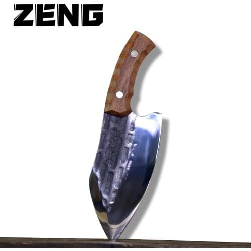 ZENG Household Big Bone Chopping Knife Hand Forged Kitchen Knife Ghost Hand Made Professional Sharp Bone Chopping Knife