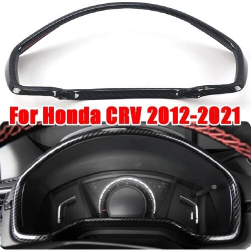 JEAZEA ABS Carbon/Silver Dashboard Meter Instrument Panel Gauge Frame Cover Trim Fit For Honda CRV CR-V 2012-2016 2017-2021