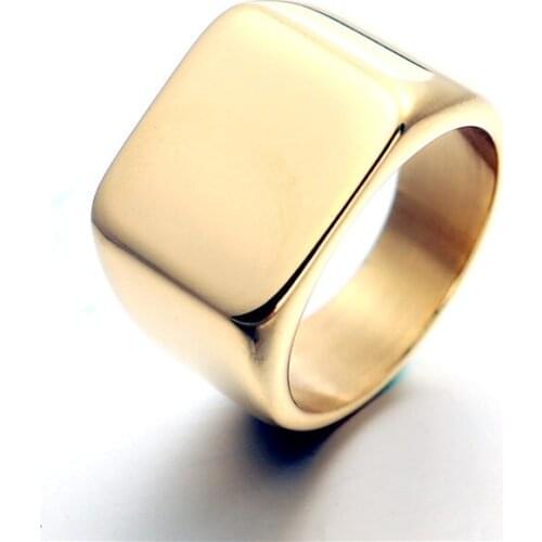 MOREDEAR 316L Stainless Steel ring top quality High Polished Signet Solid Biker Ring for men fashion Jewelry