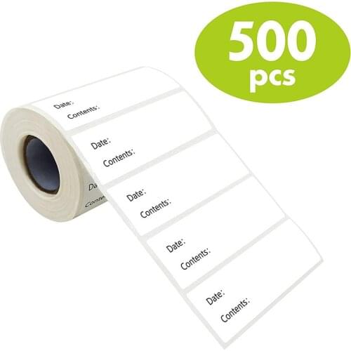500pcs Kitchen Stickers Refrigerator Freezer Food Storage Date Content Labels for Container Bag Jar Packing