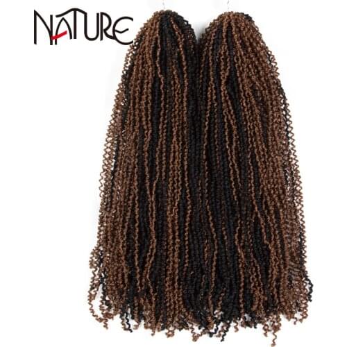 Nature Hair 20 inch Passion Twist Hair Crochet Braids Afro Kinky Twist Ombre Blonde Synthetic Hair Extensions for Black Women