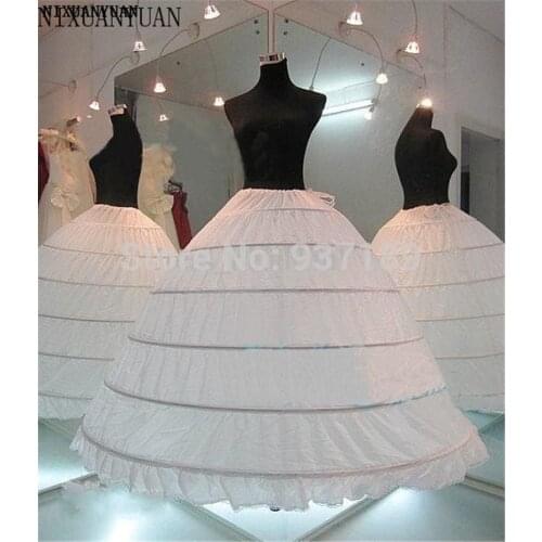 NIXUANYUAN 2021 HOT sale 6 Hoop Petticoat Underskirt For Ball Gown Wedding Dress Underwear Crinoline Wedding Accessories