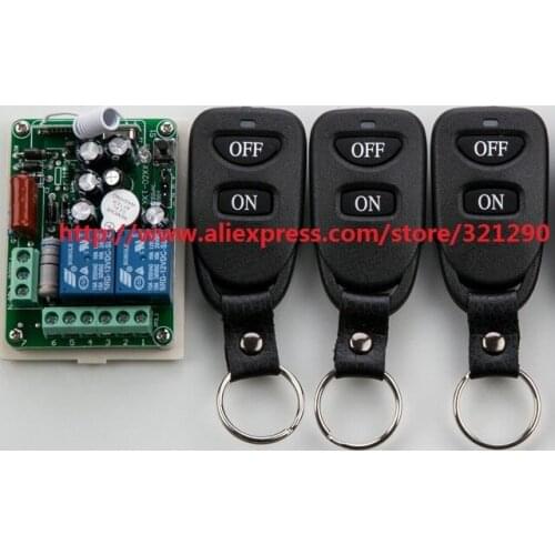 New AC220V 2CH 10A RF Wireless Remote Control Switch System Transmitter with Two-button Receiver Smart Home Switch
