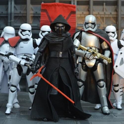 Genuine Star Wars Star Wars Black Warrior White Soldier Stormtrooper Doll Mobile Hand Made Model Toys