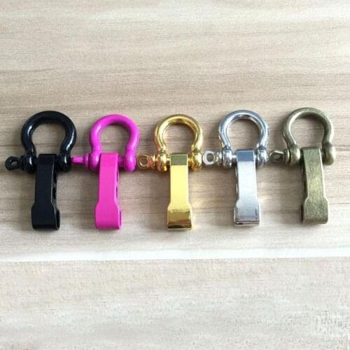 High quality Alloy Adjustable D Shape Anchors Shackle Outdoor Survival Rope Paracords Bracelet Buckle For Outdoor Sport
