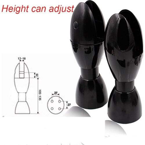 Adjustable 105-135MM Bowling ball Bathroom Stall Partition door legs chipboard foot Supporters public toilet Feet Plastic Base
