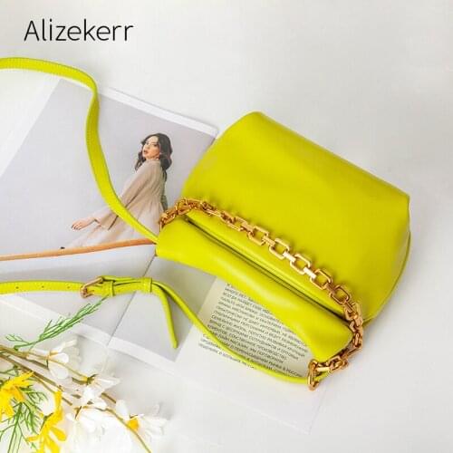 Chain Avocado Green Bucket Shoulder Bag Women 2021 Luxury Brand Fashionable Soft Purses Crossbody Ladies Top Quality Handbags