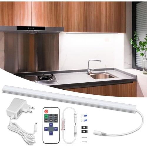 12V LED Cabinet light with RF Dimmer Remote Control 30/40/50cm Dimmable Kitchen Night lamp For Wardrobe Decoration Lighting