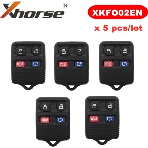 Xhorse XKFO02EN Wire Remote Key 4 Button for FOR-D work with VVDI Key Tool VVDI2 5pcs/lot