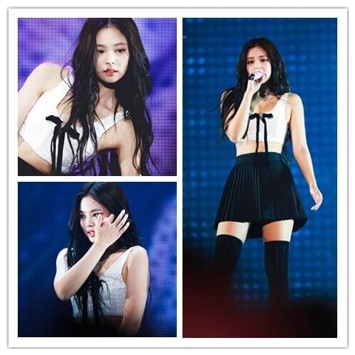 Kpop Korean Dance Show Fashion Bow-Knot Tweed Sleeveless Sling Vest Tops + Sexy High Waist Mini Pleated Skirt Women 2 Piece Set