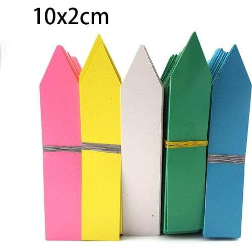 100Pcs Garden Plant Labels Plastic Plant Tags Nursery Markers Flower Pots Waterproof Labels Tray Mark Tools 5 Colors Garden Tool