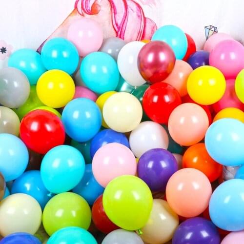 30pcs 10inch Thick Matte Latex Balloon Baby Blue Pink Wine Red White Latex Helium Ballon Birtday Event Party Wedding Decorations