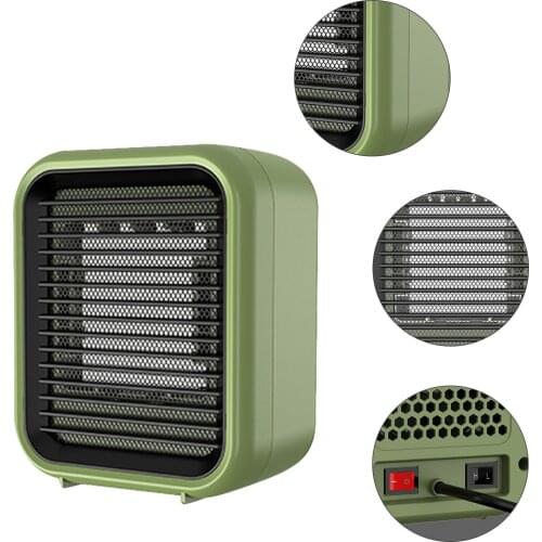 800W Electric Heater Fan Home Office Desktop PTC Ceramic Heating Constant Temperature with Negative Ion Air Purification