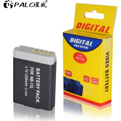 PALO NB-13L NB13L NB 13L Camera Battery 3.7V 1250mAh For Canon G7 X Mark II G7X PM165 G5X G9X SX620 SX720 SX730 SH