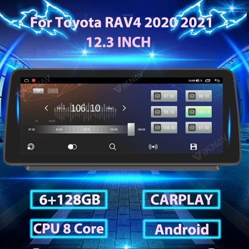 12.3INCH Android car Radio With screen For TOYOTA RAV4 2020 - 2021 Car Auto Vertical Screen GPS navigation DVD Multimedia player