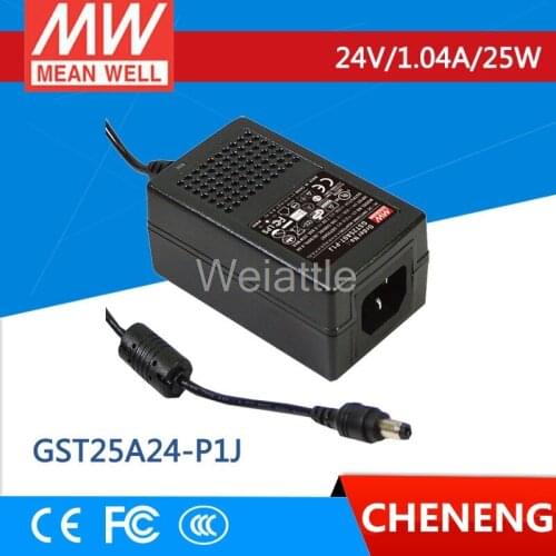 MEAN WELL original GST25A24-P1J 24V 1.04A meanwell GST25A 24V 25W AC-DC High Reliability Industrial Adaptor