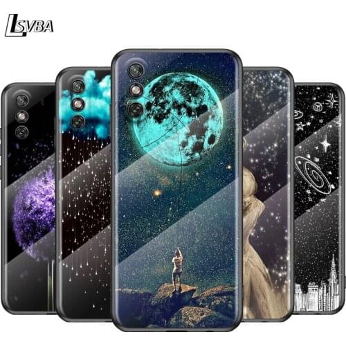 Black White Art Matte For Huawei Y6 Y7 Y9 Y5P Y6P Y8S Y8P Y9A P Smart Z 2019 2020 2021Tempered Glass Cover Phone Case