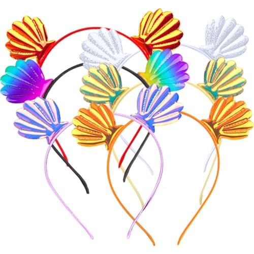 New Childrens Sequined Explosive Cartoon Sweet Headband Custom Starfish Shell Scale Sequin Cat Ear Jewelry Accessories Headwear