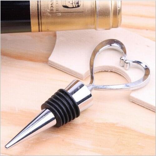 DHL Freeshipping 100pcs Novel Heart-shaped Red Wine Bottle Stopper Plunger Twist Keeping Fresh Gadget
