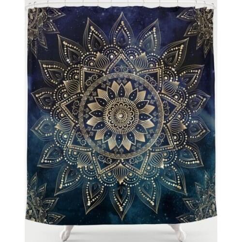 Mandala Design Shower Curtain Waterproof Bathroom Decorations Polyester Bathroom Shower Curtain