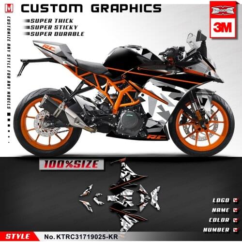 KUNGFU GRAPHICS Vinyl Decals Stickers for RC 125 200 250 390 2014 2015 2016 2017 2018 2019 2020 (Style NO.KTRC31719025-KR)
