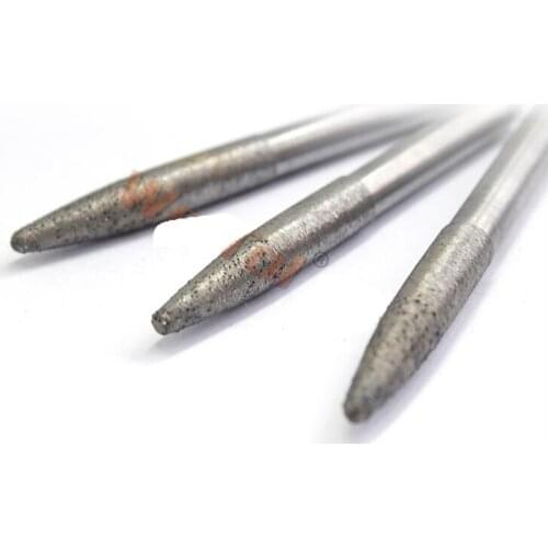 3pcs 30Degree 6mm Tapered Ball Nose End Mill, Sintered Stone Diamond Router Bits, Engraving Tool Bits for Tile Granite CNC Kit