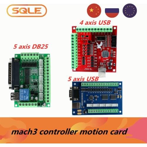 Discount CNC Controller MACH3 system 4 axis / 5 axis USB 5 axis DB25 motion card 100Khz Driver Board for lathe milling machine